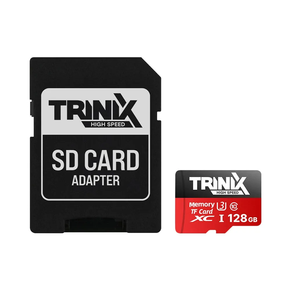 Карта пам’яті Trinix 128GB miсroSDXC з SD-адаптером U3 V30 A1 Карта пам’яті Trinix 128GB miсroSDXC з SD-адаптером U3 V30 A1