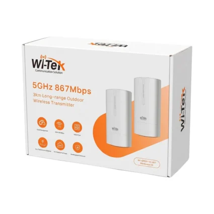 Комплект бездротового моста WiFi Wi-Tek WI-CPE511H-KIT V2 5GHz, 867Mbps, 3km, 2x100Mbps, Cloud - Зображення 8