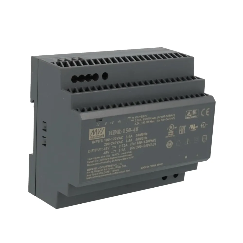 MeanWell HDR-150-48 48B 3.2А Блок живлення (для монтажа на DIN рейку) MeanWell HDR-150-48 48B 3.2А Блок живлення (для монтажа на DIN рейку)