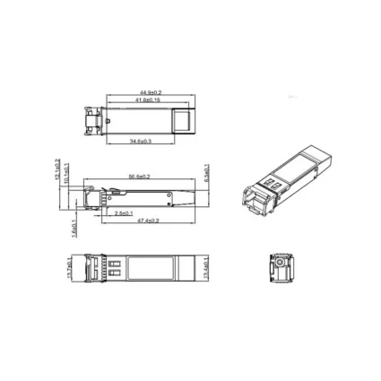 Модуль SFP+ 10G BASE-BX 1SM WDM LC 20km TX1330/RX1270nm DOM