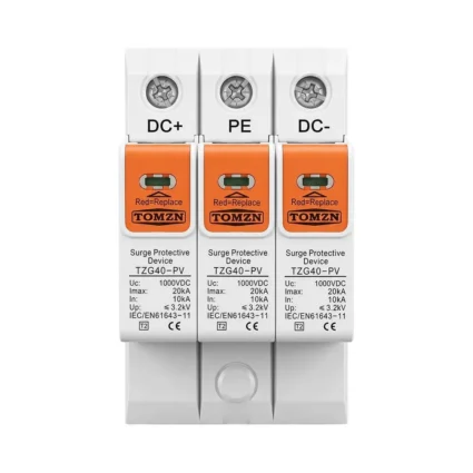 Обмежувач напруги TOMZN TZG40-PV 3P 1000V DC під DIN-рейку