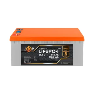 Акумулятор LP LiFePO4 LCD 24V (25,6V) - 140 Ah (3584Wh) (BMS 150A/75A) пластик