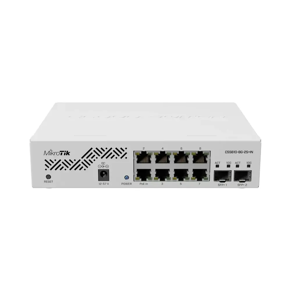MikroTik CSS610-8G-2S+IN 8-портовий гігабітний керований MikroTik 30263 MikroTik CSS610-8G-2S+IN 8-портовий гігабітний керований