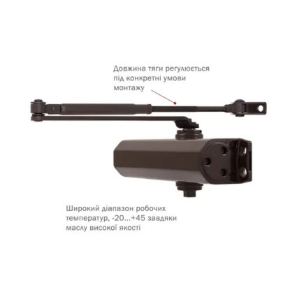 RYOBI D-1554 DARK BRONZE Дотягувач накладний STD_ARM EN_2/3/4 до_80кг 1100мм