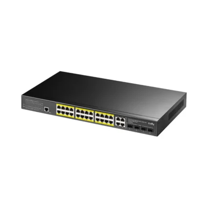 PoE-комутатор 29-портовий керований L2 Cudy GS2028PS4-300W гігабітний з 24 портами PoE, 300W