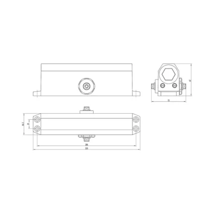 Дверний доводчик Dortec DT-64 Silver