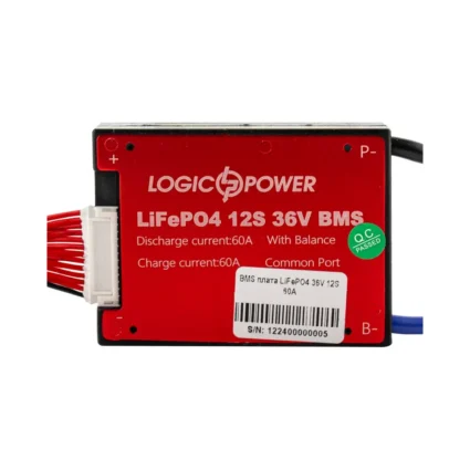 BMS плата LiFePO4 36V 12S Dis 60A Ch 30A