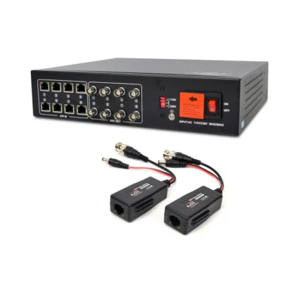 Активний 8-канальний приймач ATIS AL-1208 UHD відеосигналу і живлення через UTP