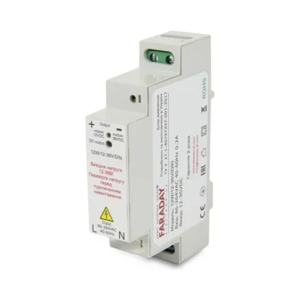 Блок живлення Faraday Electronics 12W/12-36V/DIN для кріплення на DIN рейку