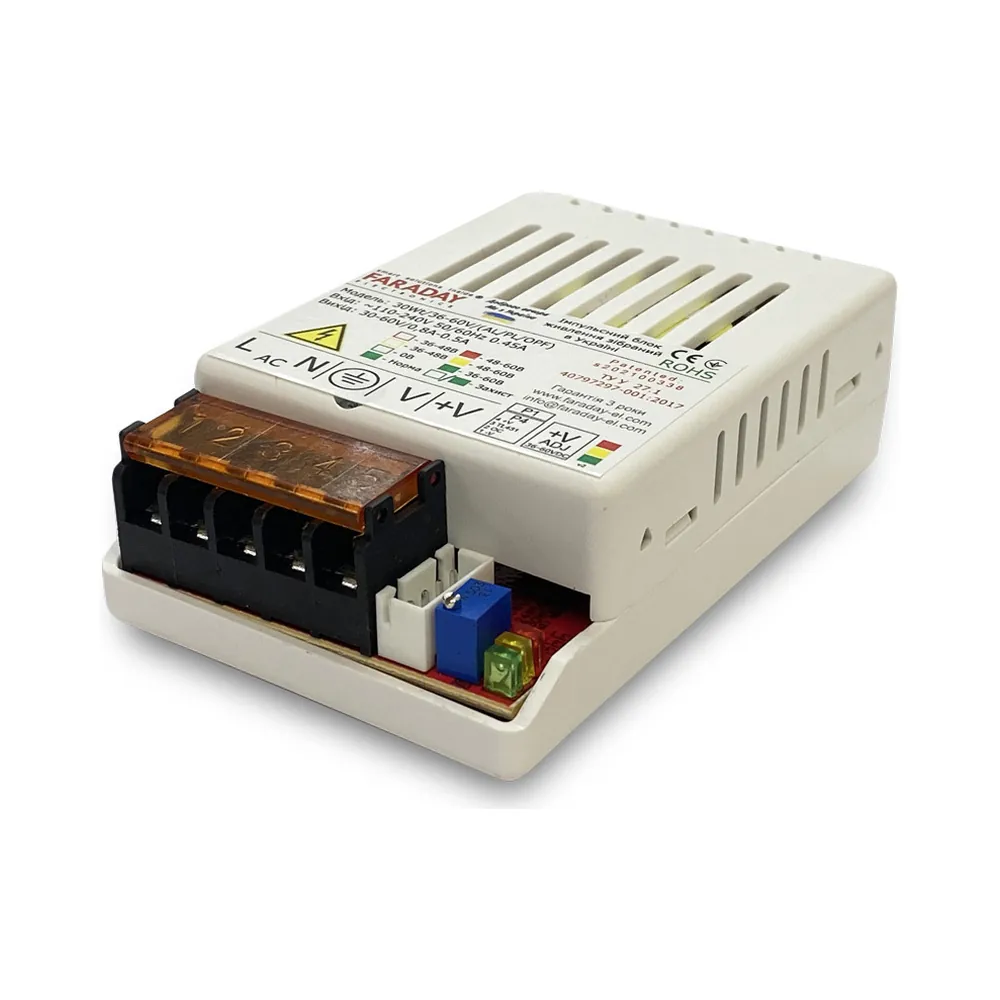 blok-pitaniya-faraday-electronics-30wt-36-60v-pl-v-plastikovom-korpuse-1072863 Блок живлення Faraday Electronics 30Wt/36-60V/PL в пастиковому корпусі