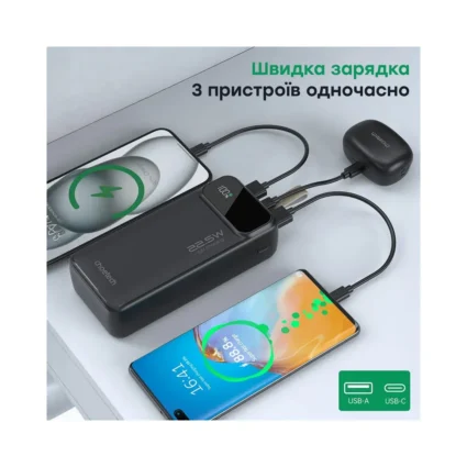 Повербанк 30000mAh Choetech B730 Black 22.5W QC3.0 PD3.0