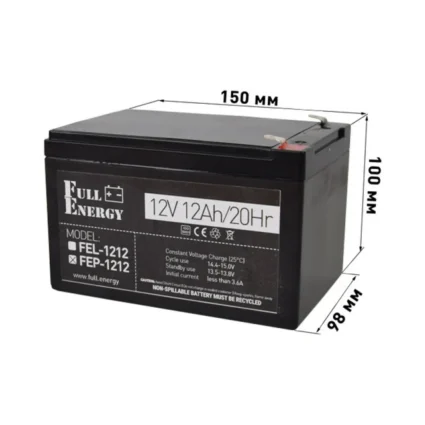 Акумулятор 12В 12 А·год для ДБЖ Full Energy FEP-1212