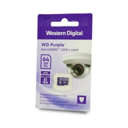 Картка пам'яті Western Digital MICRO SDXC 64GB UHS-I WDD064G1P0C WDC спеціалізована для відеоспостереження