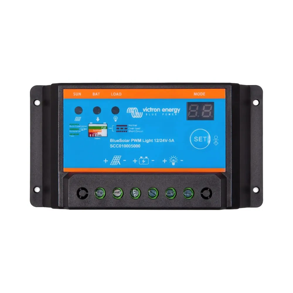 Victron Energy BlueSolar PWM-Light Charge Controller 12/24-5 Контролер заряду Victron Energy 99-00024492 Victron Energy BlueSolar PWM-Light Charge Controller 12/24-5 Контролер заряду