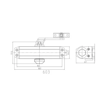 Дверний доводчик Dortec DT-63 Brown