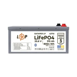 Акумулятор LP LiFePO4 25,6V - 315 Ah (8064Wh) (BMS 200A/150А) метал Smart BT