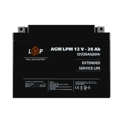 Акумулятор AGM LPM 12V - 26 Ah — 42191