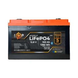 Акумулятор LP LiFePO4 12,8V - 100 Ah (1280Wh) (BMS 100A/50А) пластик LCD USB Smart BT