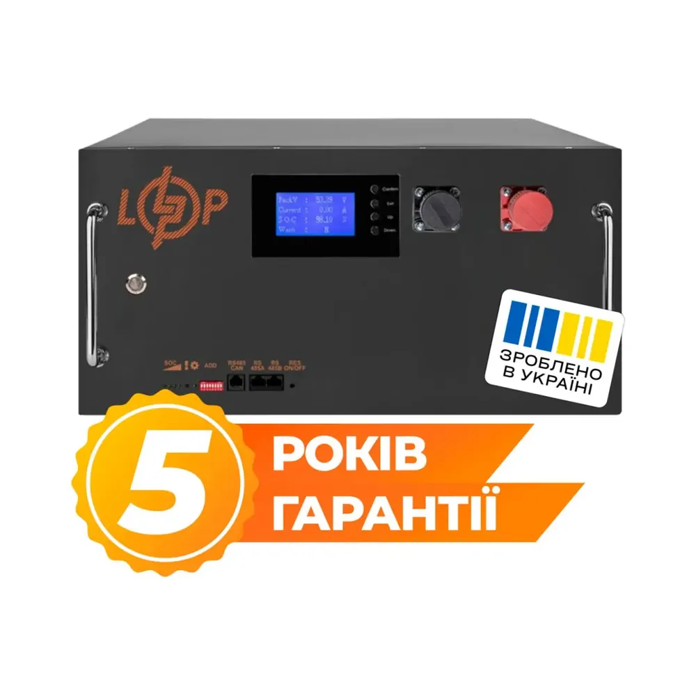 d6dce74af529a5312c21101a97178 Акумулятор LP LiFePO4 51,2V - 315 Ah (16128Wh) (BMS SP 200A/100А) RM RS485/CAN LCD BL