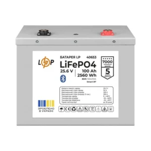Акумулятор LP LiFePO4 25,6V - 100 Ah (2560Wh) (BMS 100A/50А) Метал Smart BT
