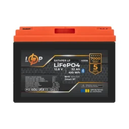 Акумулятор LP LiFePO4 12,8V - 32 Ah (410Wh) (BMS 40А/32A) пластик Smart BT