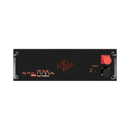 Акумулятор LP LiFePO4 51,2V - 100 Ah (5120Wh) (BMS SP 100A/50А) RM RS485/CAN LCD BL