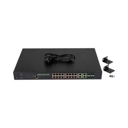 Комутатор мережевий POE GV-020-AI-16G+4G+4SFP