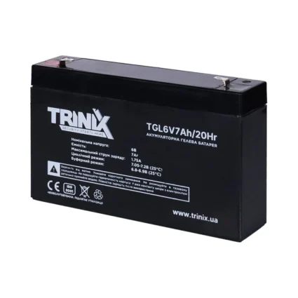 Акумуляторна батарея гелева 6В 7Аг Trinix TGL6V7Ah/20Hr GEL