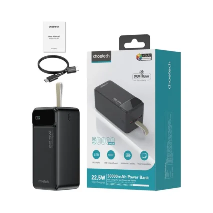 Повербанк 50000 mAh Choetech B732 Black 22.5W QC3.0 PD3.0