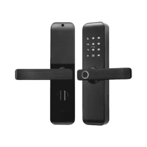 Замок біометричний автономний Trinix TRL-7703WF Black L/R з Bluetooth, зчитувачем відбитків пальців і карт Mifare