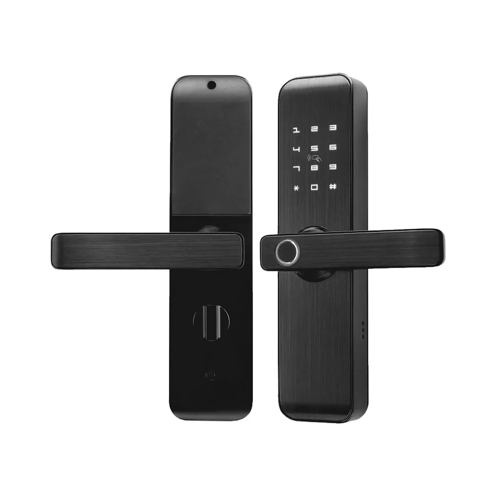 000023151_1_16 Замок біометричний автономний Trinix TRL-7703WF Black L/R з Bluetooth, зчитувачем відбитків пальців і карт Mifare