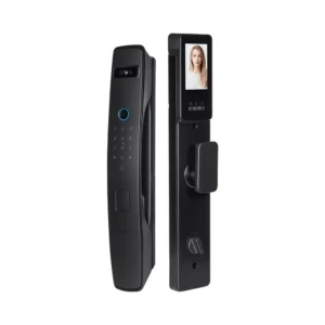 Замок біометричний автономний Trinix TRL-8803BTV Black L/R з Bluetooth та Wi-Fi, розпізнаванням облич, долоней, зчитувачем відбитків пальців і карт Mifare