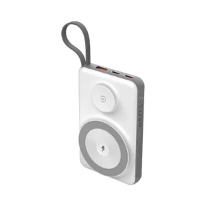 Повербанк 10000mAh Choetech B695 White QC3.0 PD3.0 бездротова зарядка смартфонів та Apple Watch