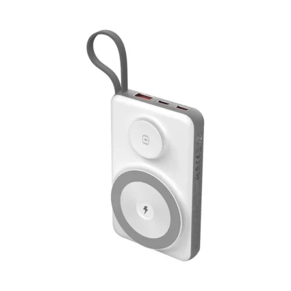 Повербанк 10000mAh Choetech B695 White QC3.0 PD3.0 бездротова зарядка смартфонів та Apple Watch