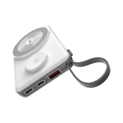 Повербанк 10000mAh Choetech B695 White QC3.0 PD3.0 бездротова зарядка смартфонів та Apple Watch