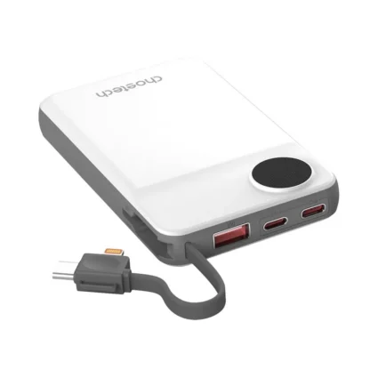 Повербанк 10000mAh Choetech B695 White QC3.0 PD3.0 бездротова зарядка смартфонів та Apple Watch