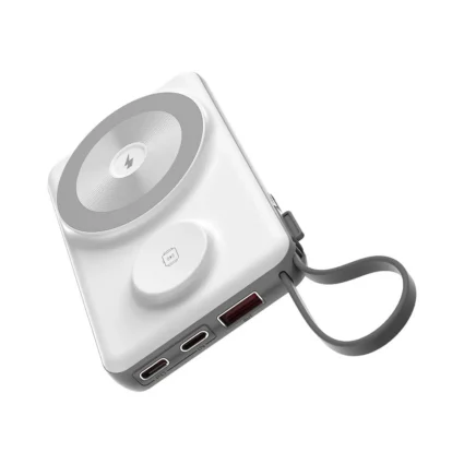 Повербанк 10000mAh Choetech B695 White QC3.0 PD3.0 бездротова зарядка смартфонів та Apple Watch