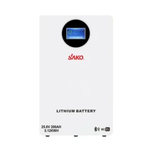 Акумуляторна батарея літій-залізо-фосфатна LiFePO4 200А*год 25.6В 5120Вт*год Sako Li-Sun series SK-25.6V200Ah настінний / підлоговий монтаж