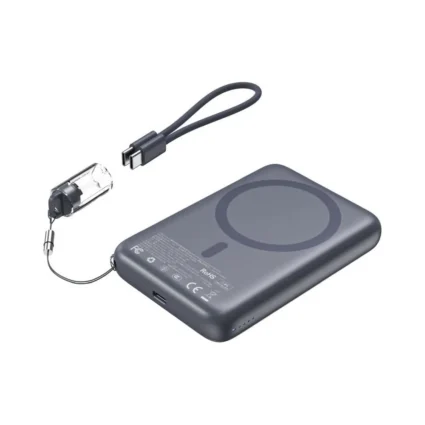 Повербанк 10000mAh Choetech B862 Grey 22.5W QC3.0 PD3.0 бездротова магнітна зарядка MagSafe