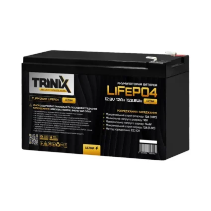 Акумуляторна батарея літій-залізо-фосфатна 12.8В 12А*год Trinix TLFP-1212S1 Ultra LiFePO4