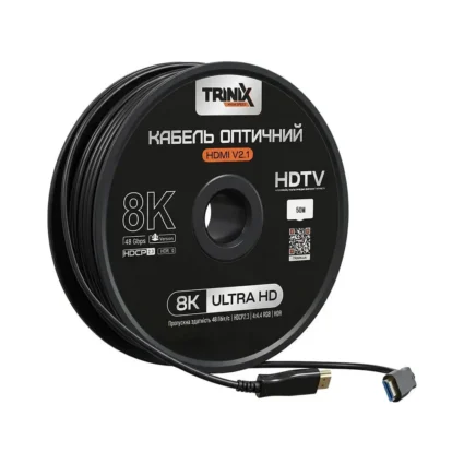 Кабель HDMI V2.1 оптичний 50м Trinix (AOC-HDMI8k-50m)