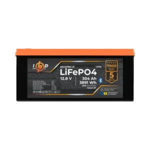 Акумулятор LP LiFePO4 12,8V - 304 Ah (3891Wh) (BMS 200A/150А) пластик Smart BT