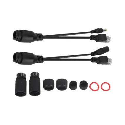 Passive PoE перехідник IP+DC - Extender over UTP, Waterproof (вологозахищений) Black