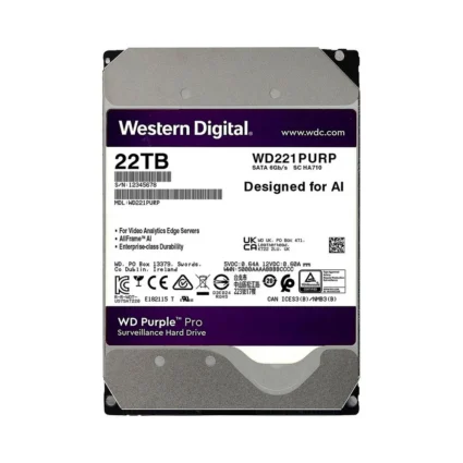 Жорсткий диск 22TB Western Digital WD Purple Pro WD221PURP для відеоспостереження з AI