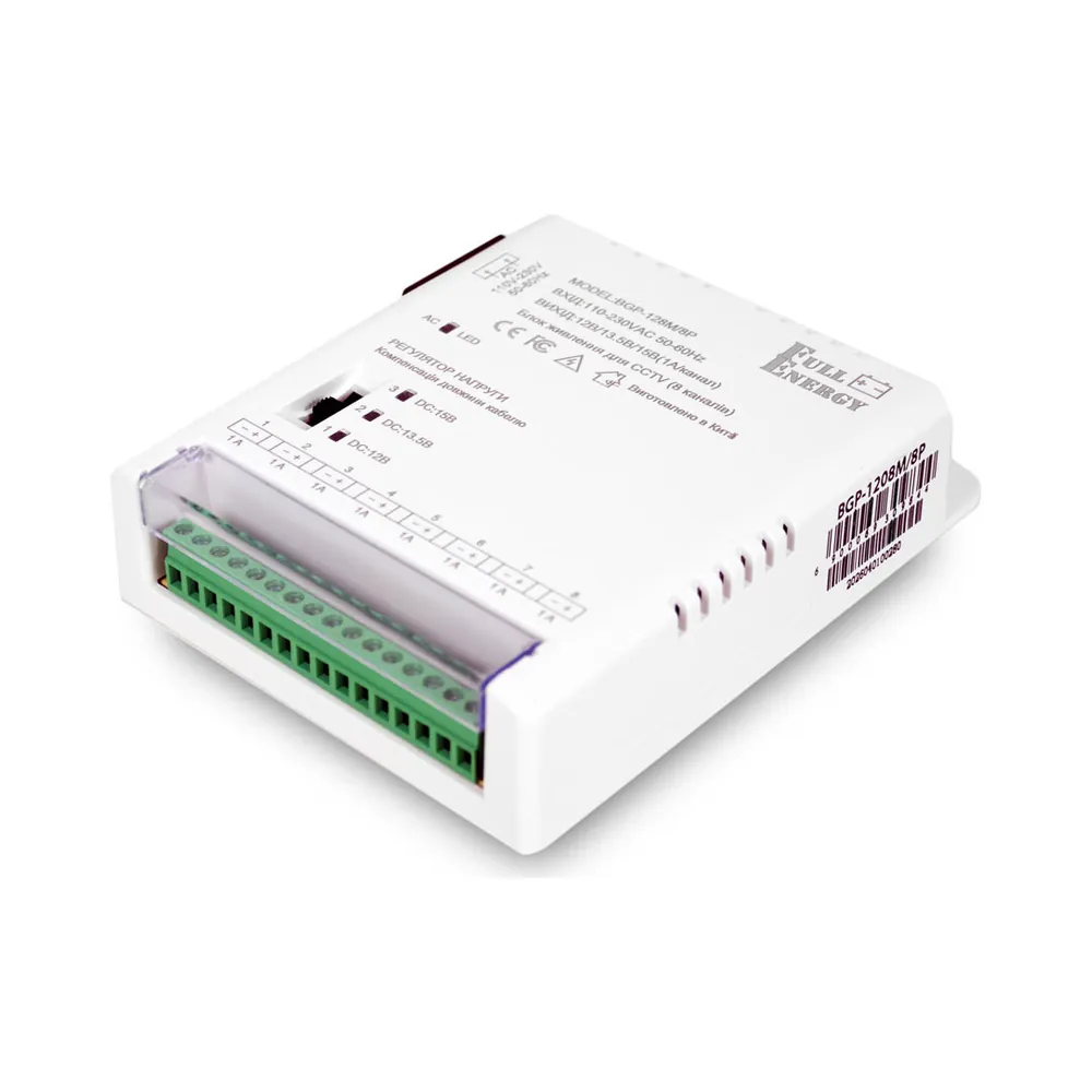 bgp-1208m-8p Блок живлення Full Energy BGP-1208M/8P на 8 каналів навантаження