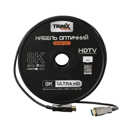 Кабель HDMI V2.1 оптичний 60м Trinix (AOC-HDMI8k-60m)