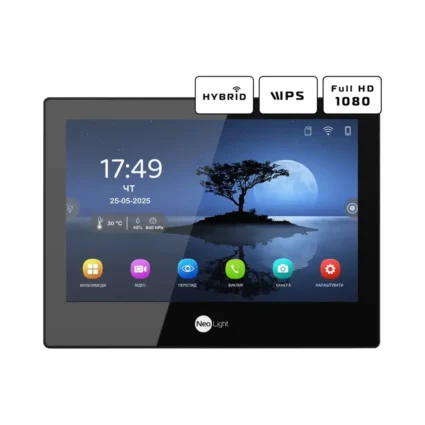 Neolight ALPHA Hybrid Black + PRIME FHD Silver з кутком Комплект відеодомофону