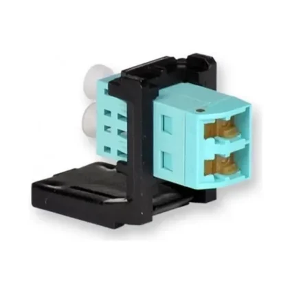 Модуль LANS LC Duplex MM Aqua (OM3/4), з шторками, Corning