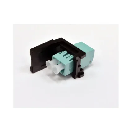 Модуль LANS LC Duplex MM Aqua (OM3/4), з шторками, Corning