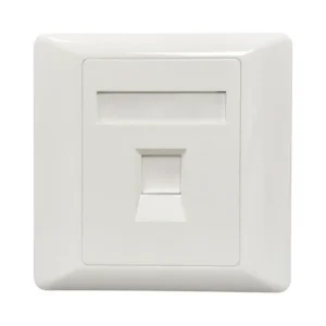 Рамка 86×86 під один модуль KeyStone, зі шторкою, Kingda